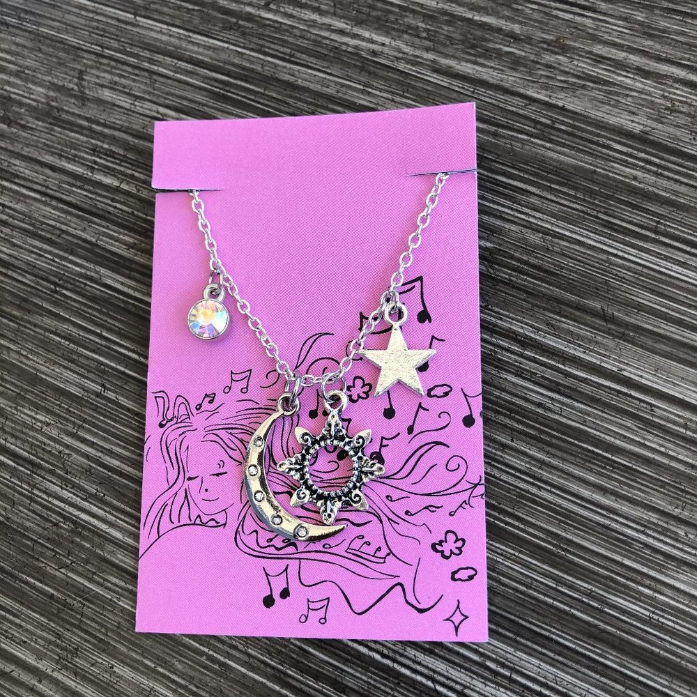 Sun & Moon Charm Necklace - Picture 4 of 5